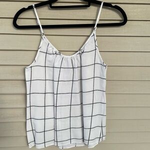 Ann Taylor LOFT Pinstripe Print Tank Top Size MP